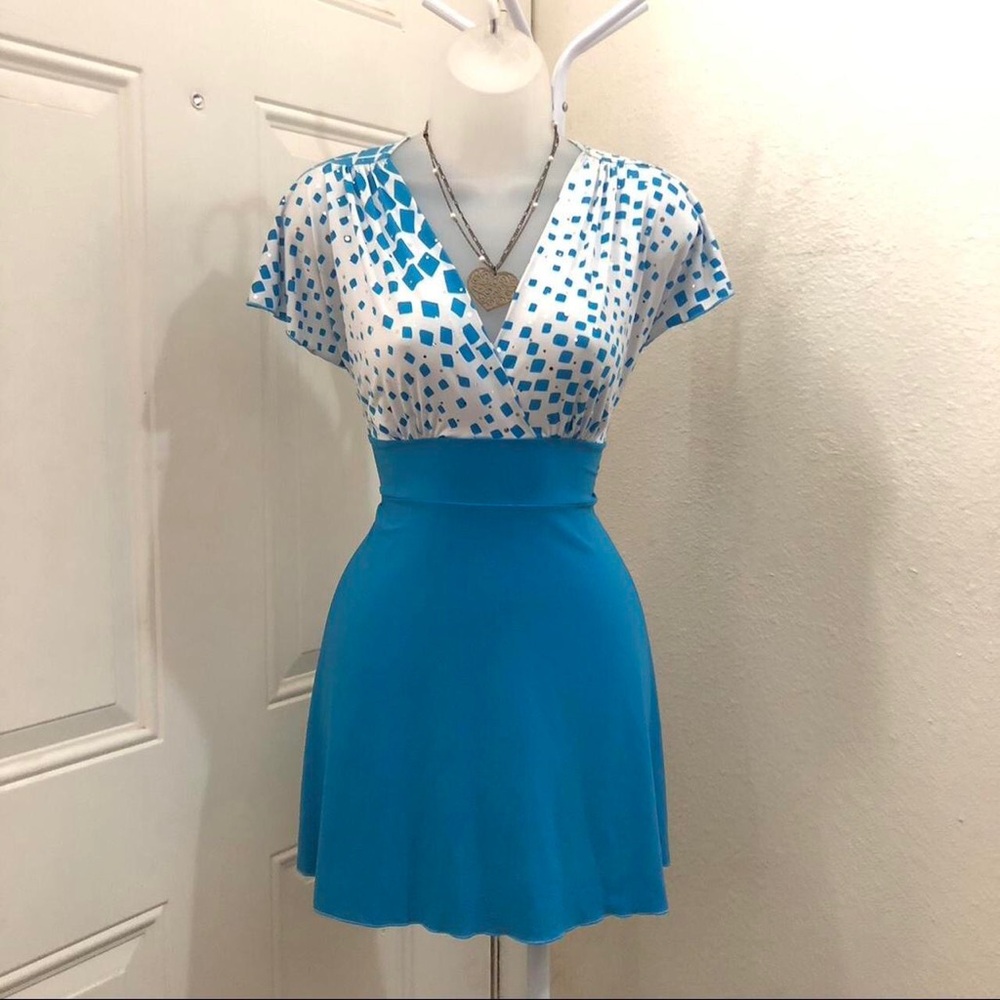 Vintage 90s Pinup Rockabilly Babydoll Coquette polka dot mini dress V-neck fairy